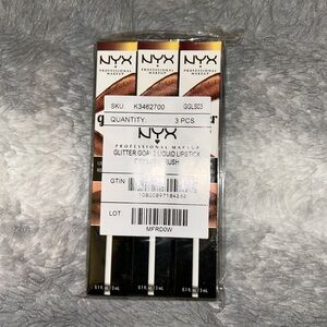 NYX glitter goals liquid lipstick crystal crush 3 pack